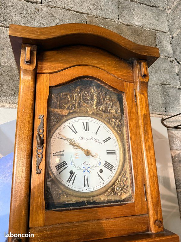 Pendule ancienne comtoise Morbier “Boissy Le Châtel” fonctionnelle (image 3)