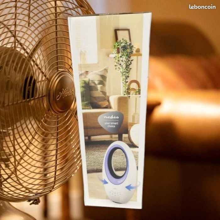 Ventilateur sans pales Nedis 50W Neuf – Télécommande – LED – Oscillant – Silencieux (image 4)