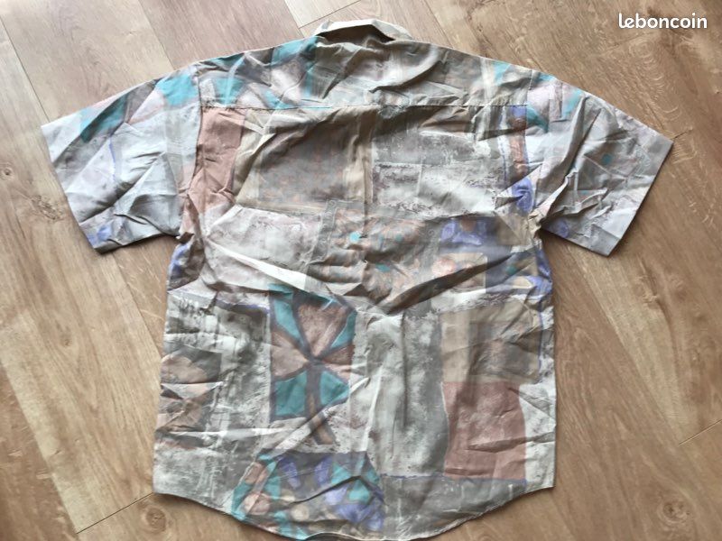 Chemise beige manches courtes (image 3)