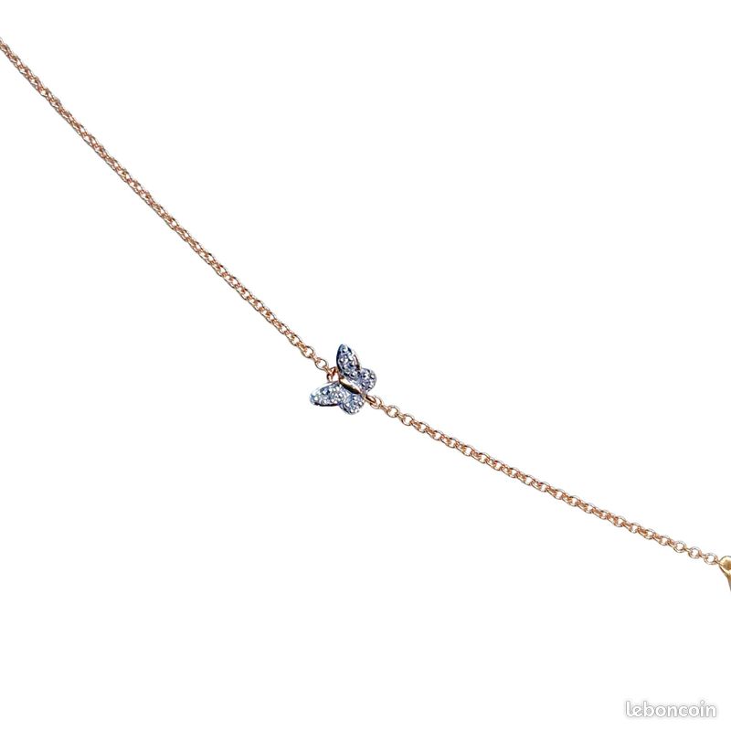 Collier Papillon - Or Jaune 750 & Nacre (image 5)