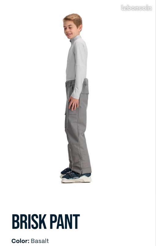 Pantalon De Neige Isotherme All Terrain - Garçon 9-10 Ans - Gris - Imperméable