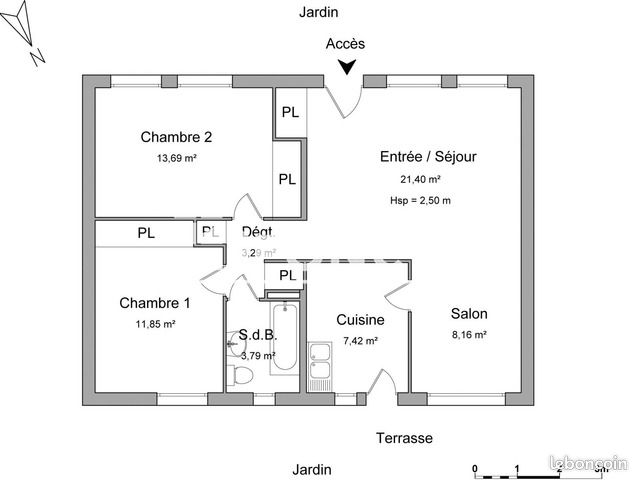Maison a louer grigny - 3 pièce(s) - 69 m2 - Surfyn