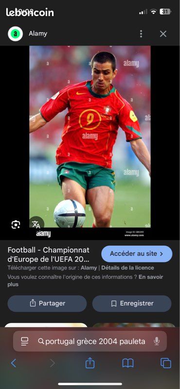 Maillot Portugal pauleta 2004 Vêtements