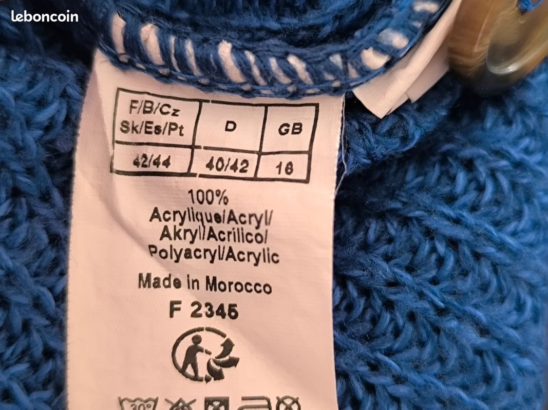 Pull Bellerina Bleu électrique Taille 40/42 - Très Bon état Occasion