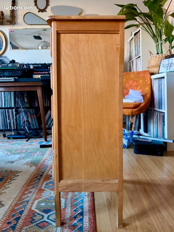 Chiffonnier / Commode vintage 5 tiroirs - Bois massif rénové - Années 60 (image 10)