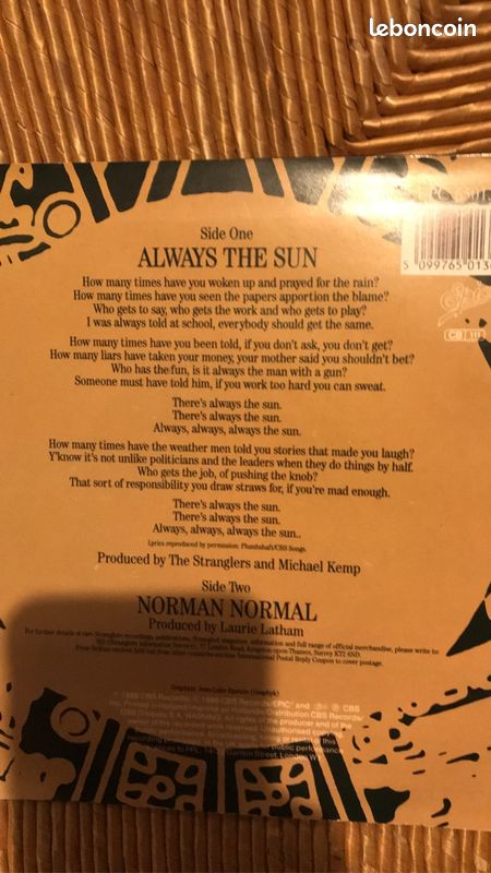Vinyle 45 tours always the sun (image 2)