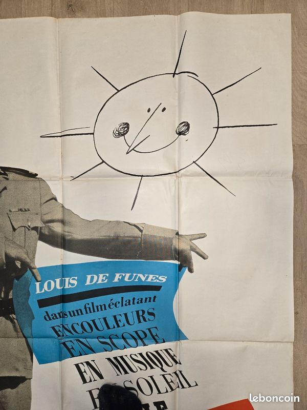 Affiche cinema le gendarme se saint Tropez 120x160 (image 3)