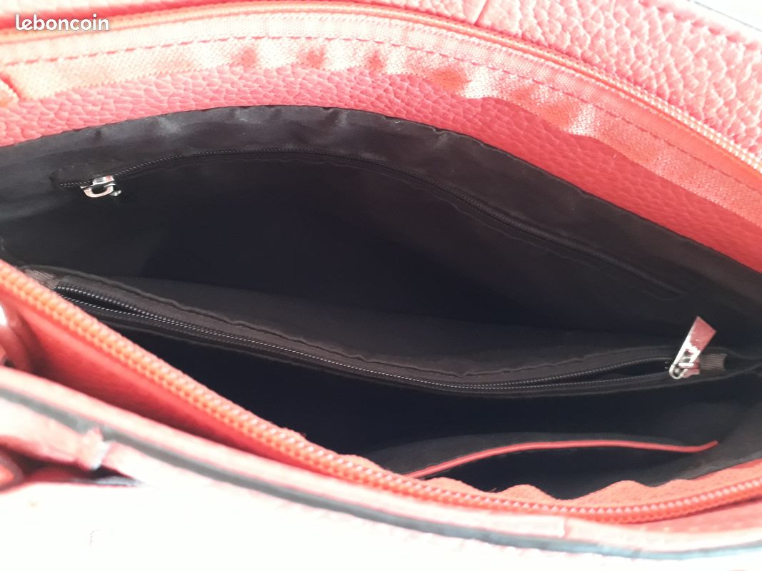 Sac à Main Lug Ditty - Couleur Papaye, Cordon Bleu - Nylon - Petit Format - Neuf Sans étiquettes
