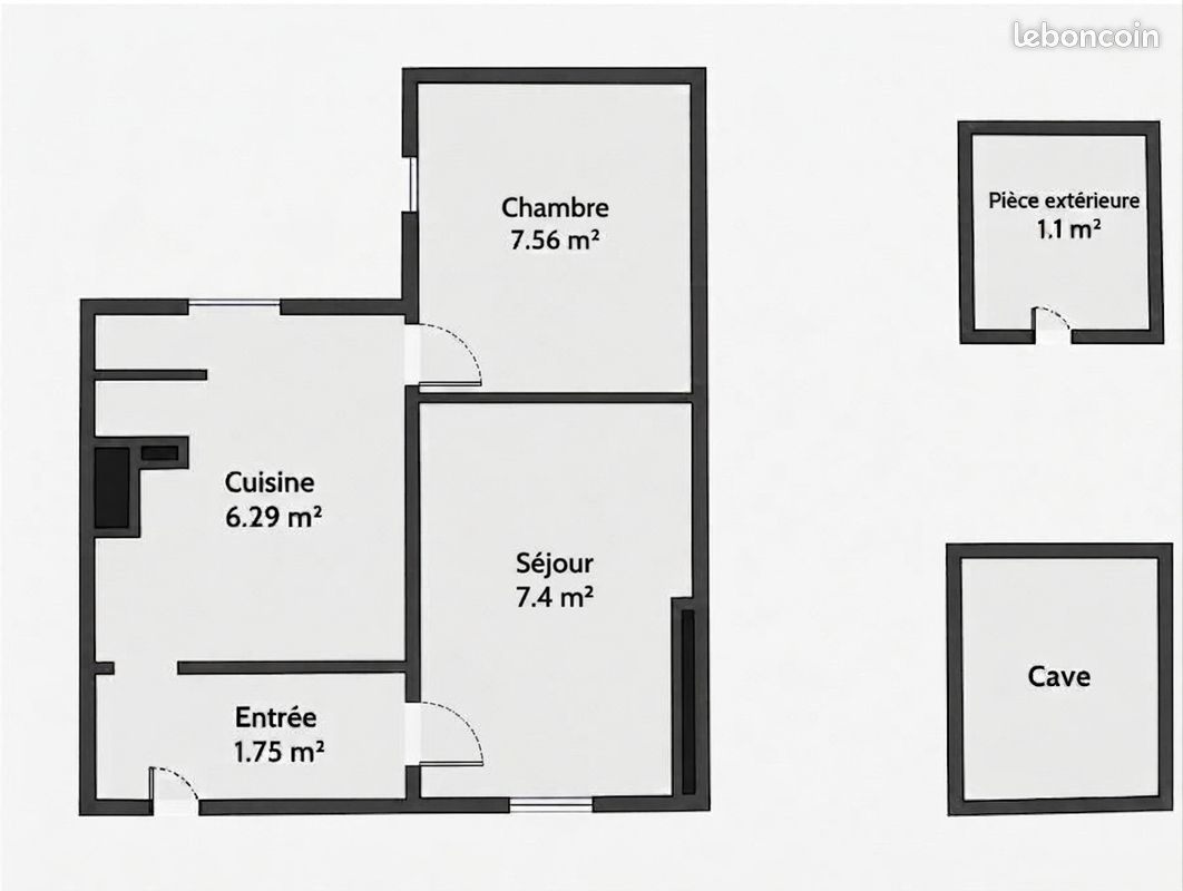 Appartement 2 pièces 24 m² · à Paris · 24,1 m² · 172 000 €