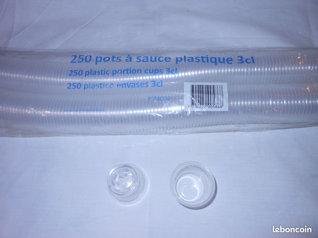 Lot de 250 pots en plastique 3 cl (image 2)