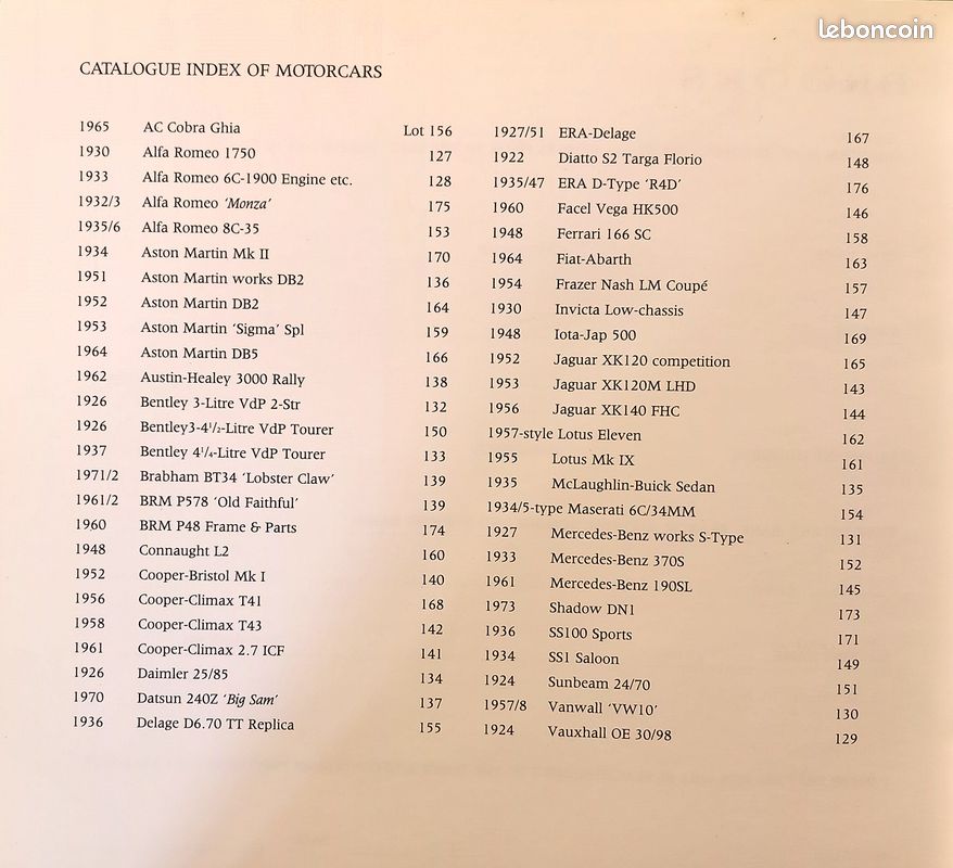 Catalogue enchères Automobiles Brooks Goodwood juin 1993 (image 2)