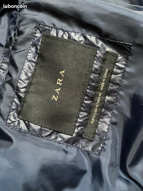 Blouson doudoune Zara M bleu blanc rouge Vêtements