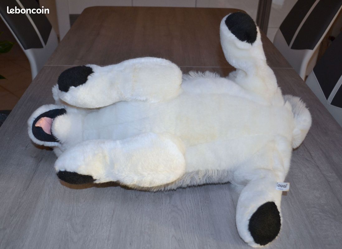 RAPPA Peluche Chien Husky couché 30 cm ECO-Friendly