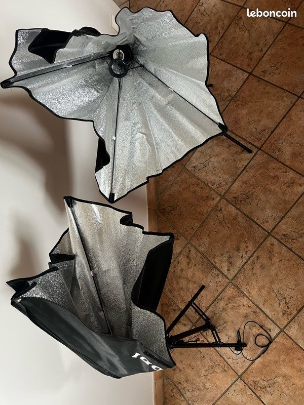Parapluie Parabolique 59cm Pour Photo/vidéo - Argent Réfléchissant/translucide