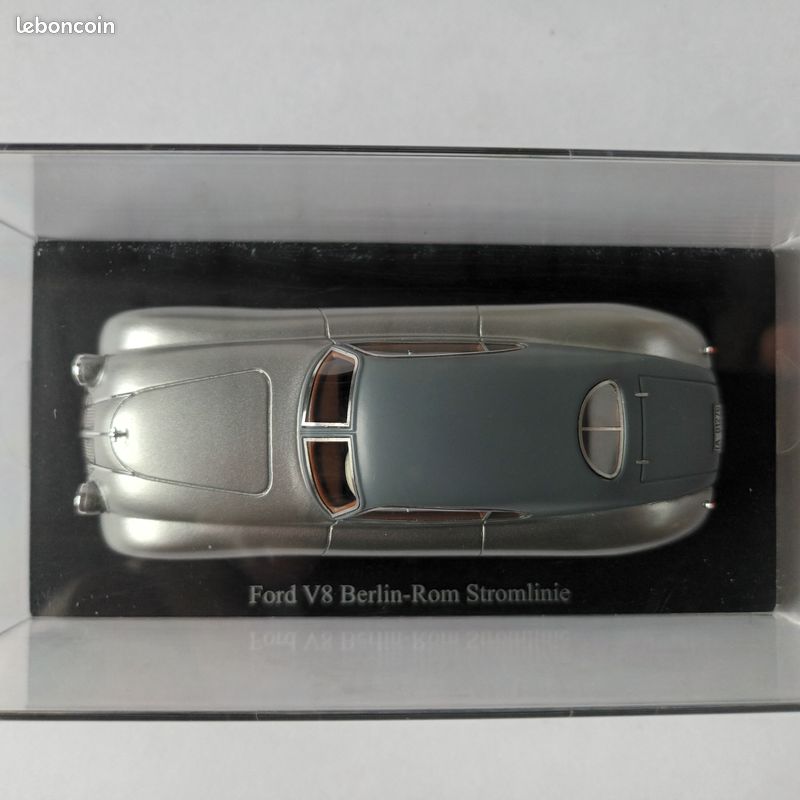 Miniature AutoCult 1/43 Ford V8 Berlin-Rom Streamline 1938, Gris, Résine, Collectionneur, Neuve