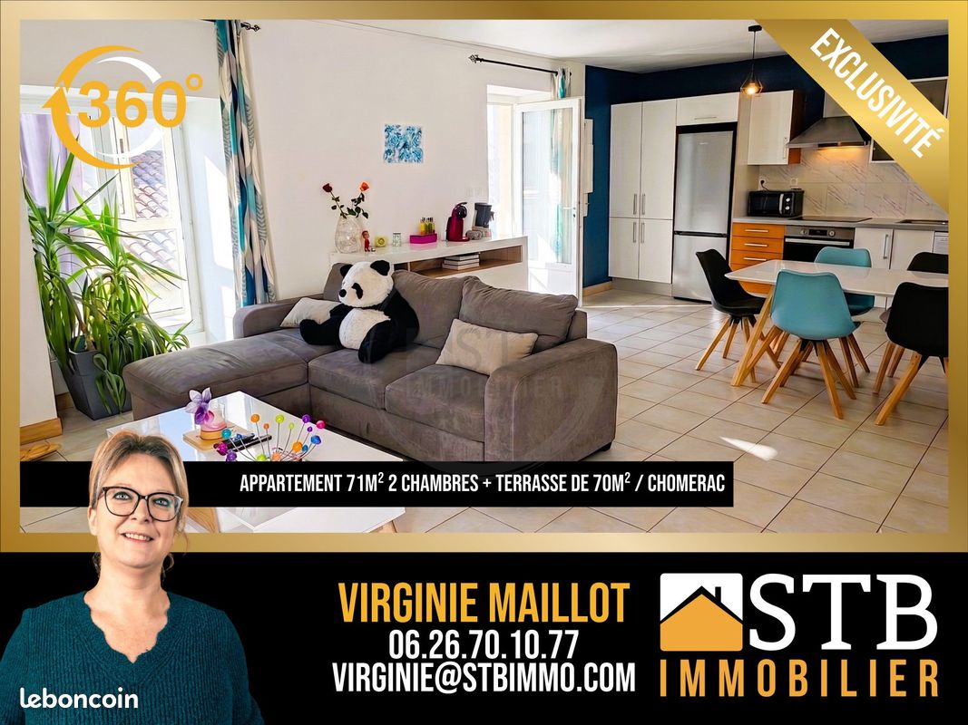 Appartement 3 pièces 72 m² · à Chomérac · 72 m² · 175 000 €