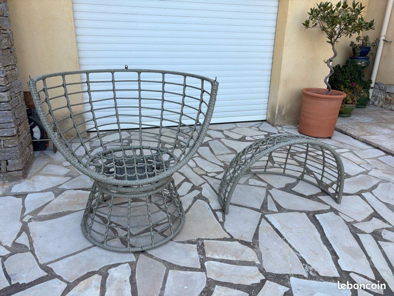 Fauteuil œuf en résine de jardin (image 3)