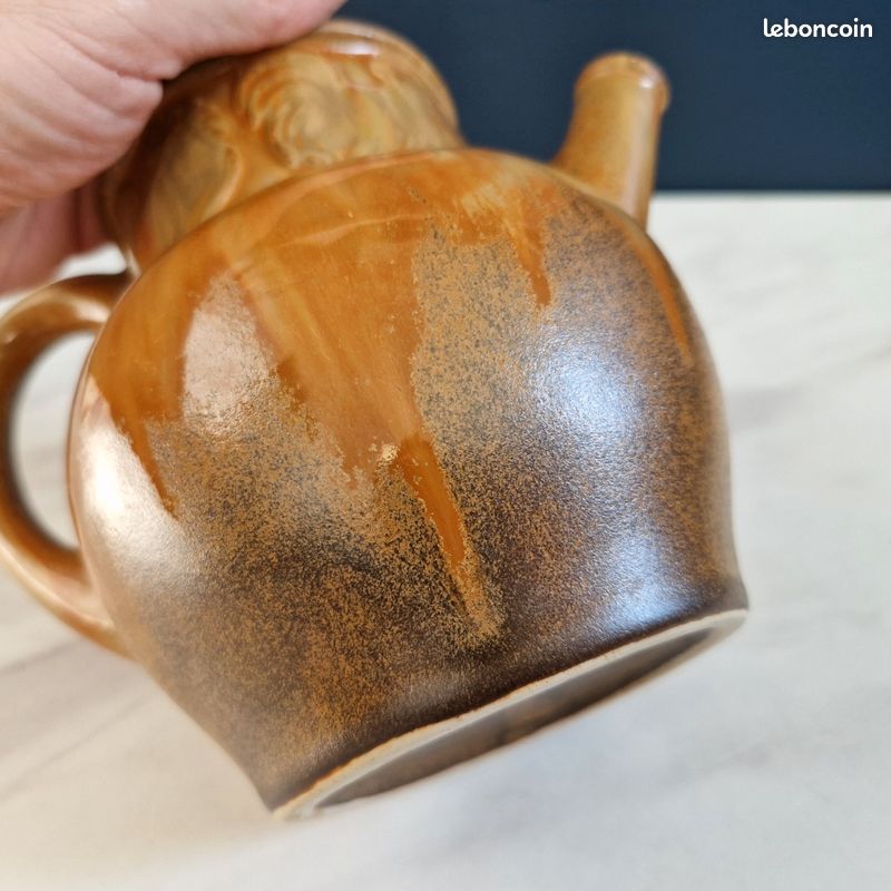 Pichet en céramique//pichet vintage//carafe vintage//cruche en faience// pichet espagne//garlaz//marnies//cruche vintage//pichet fleurs//pot - France