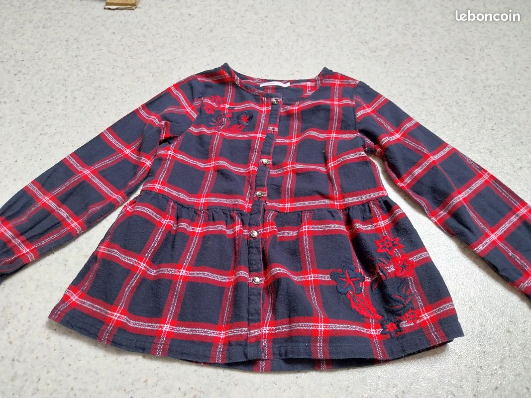 Chemise rouge noir T ans Gémo Vêtements