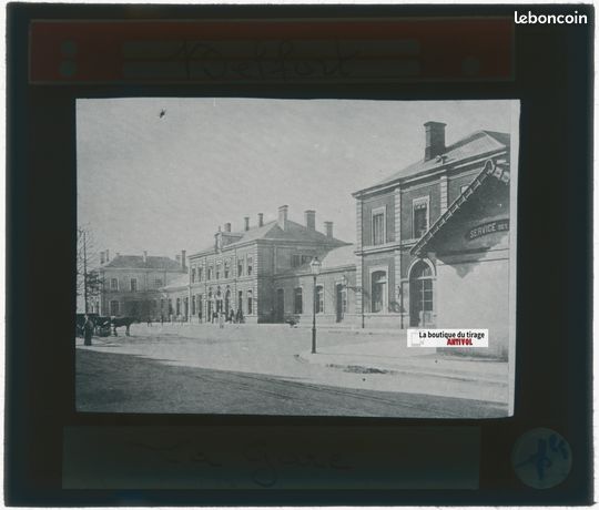 Plaque verre photo ancenne nor et blanc négatf 9x12 cm Orcel Lyon