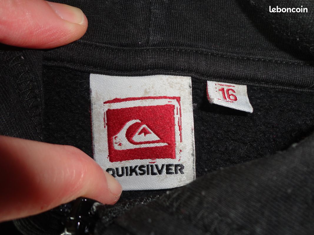 SSweat a capuche zippée QUIKSILVER 16ans tjk40 (image 2)