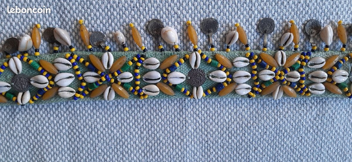 Ceinture coquillages pièces et pierres (image 2)