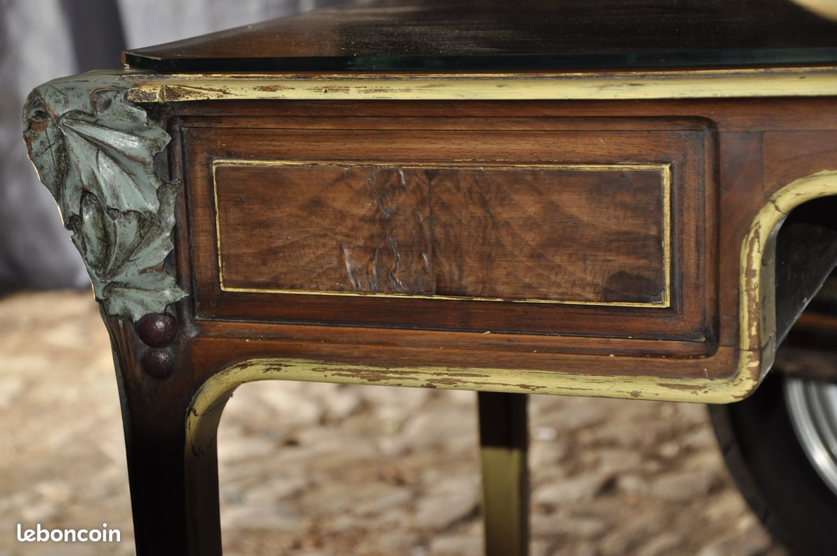 Bureau plat + feuille de verre (image 7)
