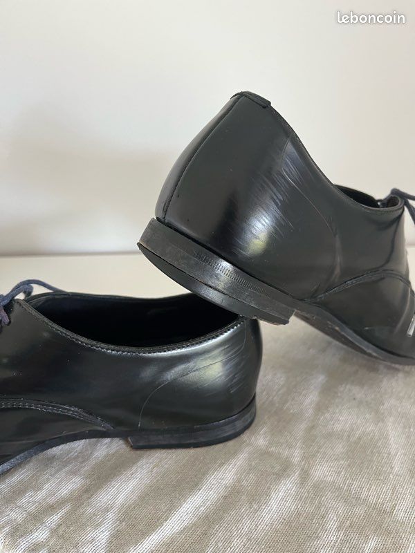 Chaussures Homme Paul Smith En Cuir Noir - Taille 40 - Fabriqué En Italie - Occasion Nettoyée - Modèle Ville