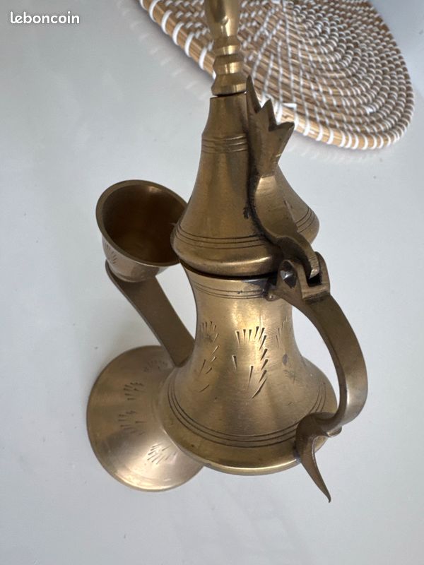 Ancienne cafetière orientale en laiton / brûle parfum oriental vintage (image 3)
