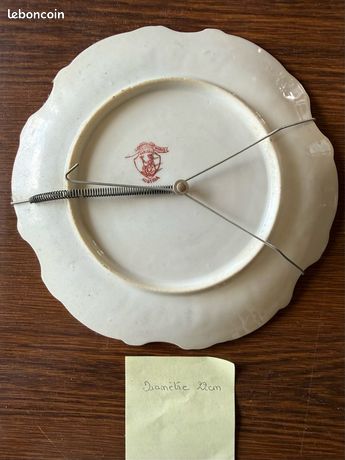 3 Assiettes Anciennes Porcelaine Britannia Works Karlsbad - Motif Chérubins Et Roses, 19 Cm