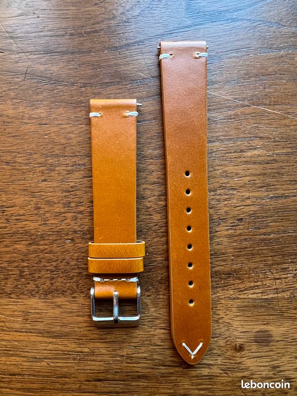 Bracelet De Montre Vintage En Cuir Marron - Largeur 18mm - Compatible Nombreuses Marques (Rolex, Omega, Seiko...) - Neuf Sans étiquette