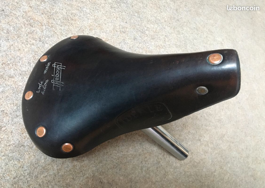 selle IDEALE N°92 DIAGONALE leather saddle Made in FRANCE vintage