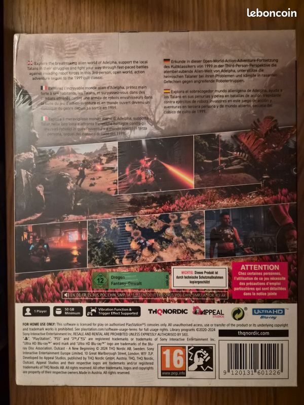 Outcast Collector Adelpha - Édition Collector PS5, Jeu Neuf Français, Version PS5