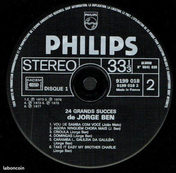 ♥🎼2x33t🇧🇷 ✦ Jorge Ben (Fio Maravilha) ✹ 1977 (image 5)