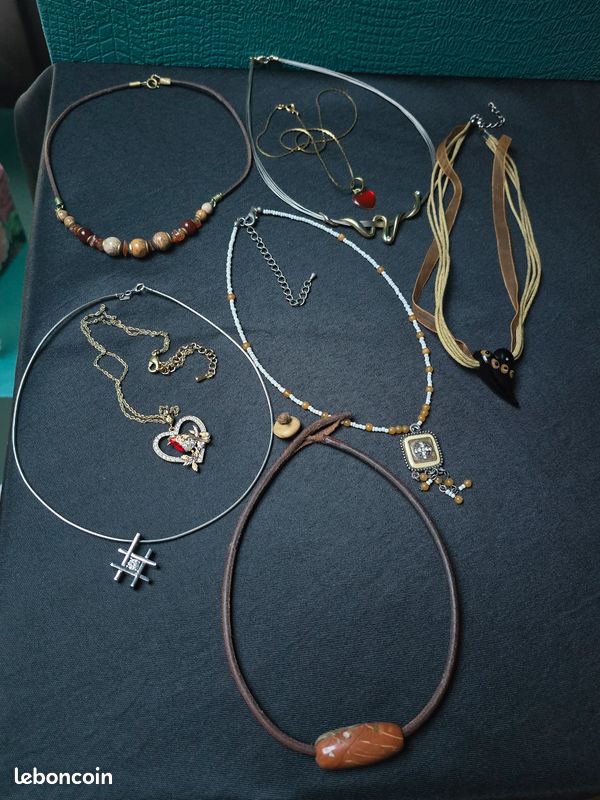 Collier Fantaisie Vintage Style Bohème - Argenté - Occasion (Sans Marque)