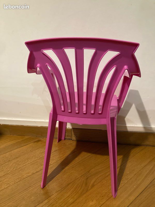 Chaise enfant en plastique rose - NARDI (image 4)