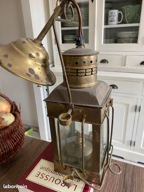 Lampe marine laiton vieilli (image 1)
