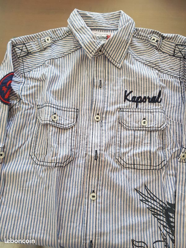 Chemise bleu kaporal taille 12 ans (image 1)