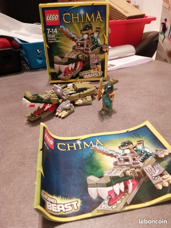 Lego chima 70126 crocodile legendaire rare parfait etat dans sa boite d'origine (image 1)