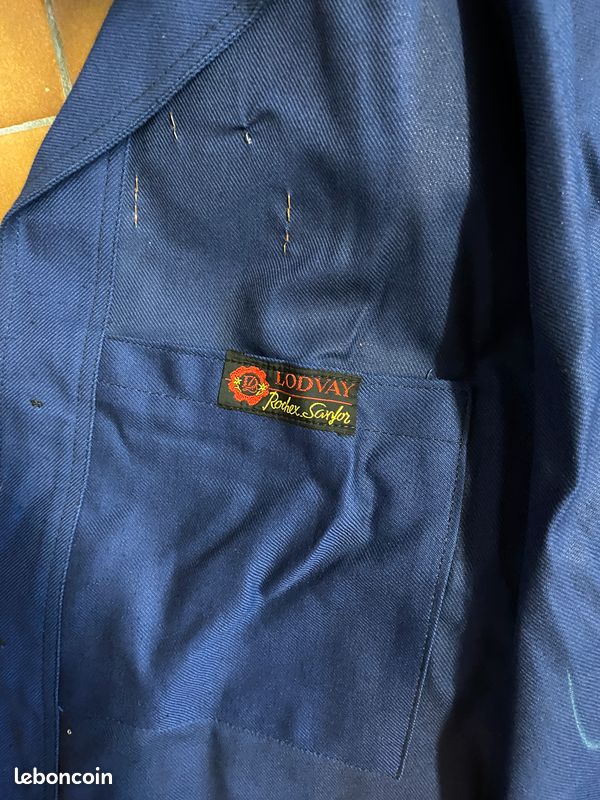 Vintage TRICOTS Du ROCHER Cycle Track JACKET Blue/Abstract Size S-M 277 G
