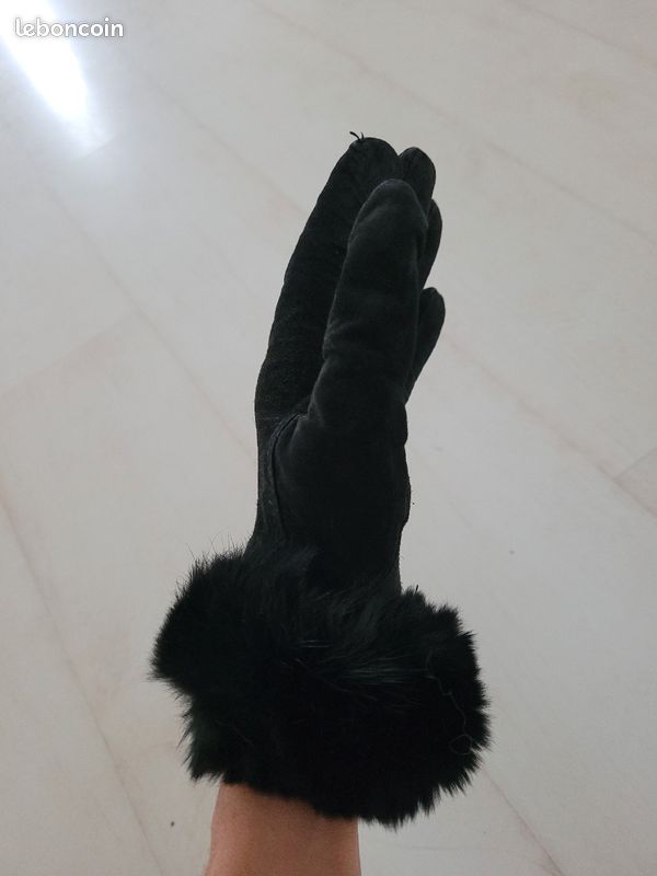 Gants Daim et vraie fourrure (image 3)