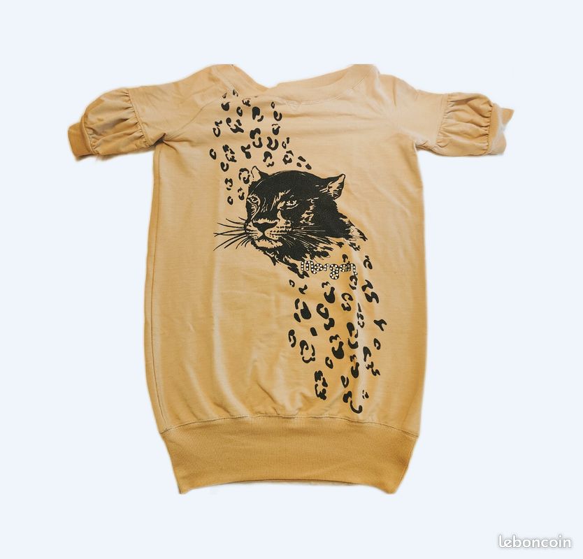 Pull morgan beige avec panthère (image 1)
