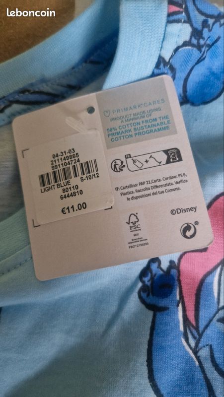 Chemise de nuit stitch neuf taille S (image 3)