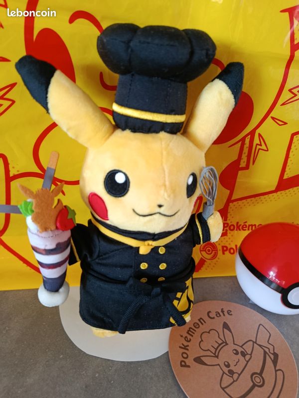 New Pikachu Plush Waitress With Official Pokémon Café Tag