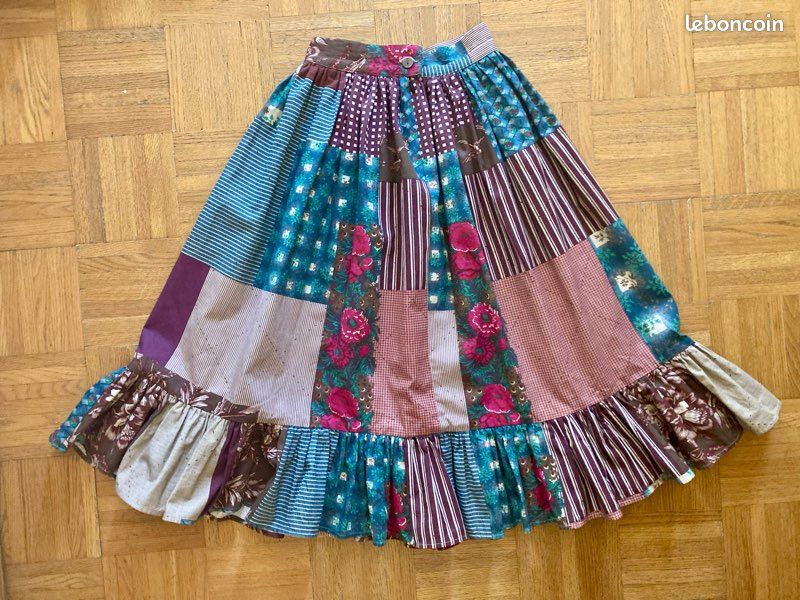 Jupe Fille Oilily Patchwork Multicolore - Taille 2 Ans - Occasion Très Bon état