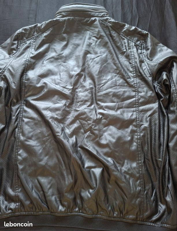Veste Celio homme XXL simili cuir noir – style motard (image 13)
