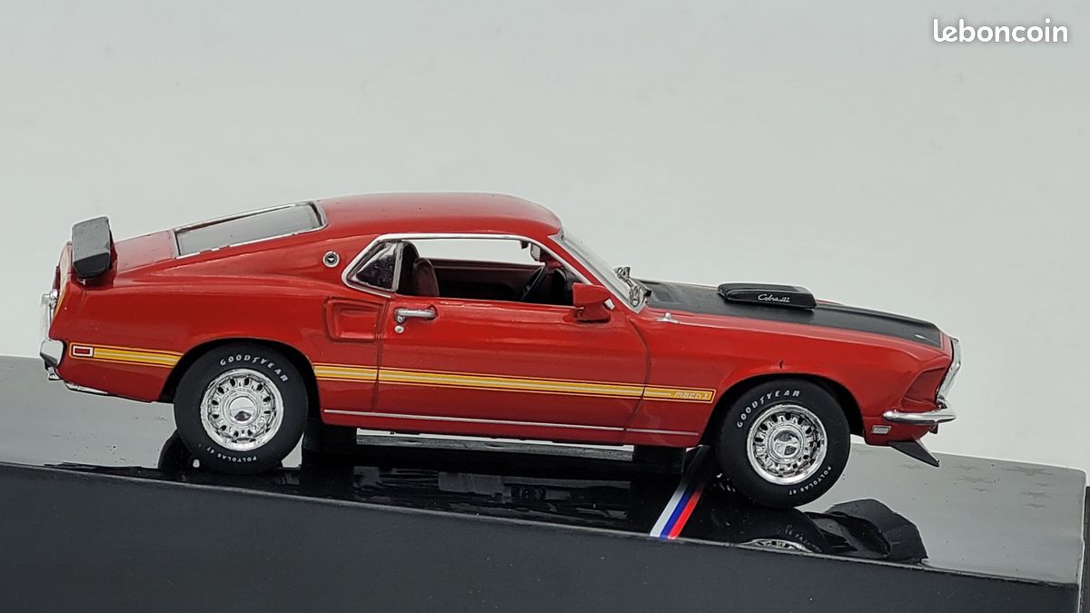 Miniature Ford Mustang Mach 1 1969 #47 Au 1/43 Par IXO - Neuf En Boîte D'origine