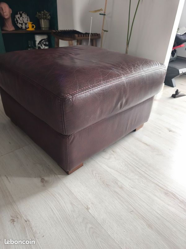 Pouf en cuir (image 1)