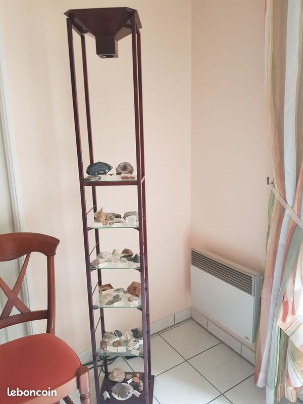 Ensemble de 4 colonnes décoratives en verre+bois (image 1)