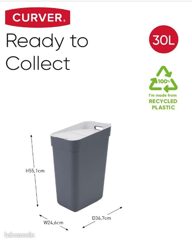 Poubelle de tri Curver neuve 30 litres 10 euro l'une (image 3)